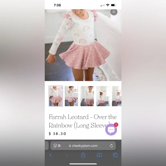 Cheeky Plum Leotard “Over the Rainbow” - Picture 4 of 6